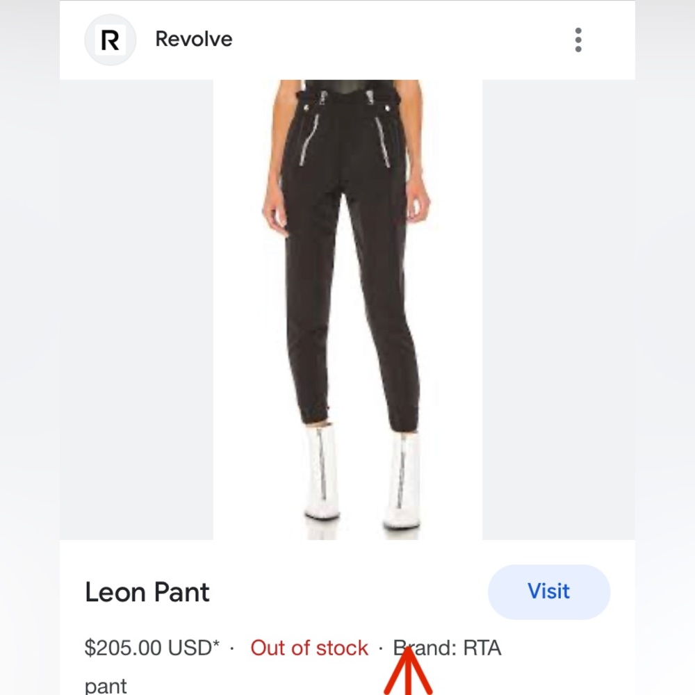 RTA Leon Pant in Track Black